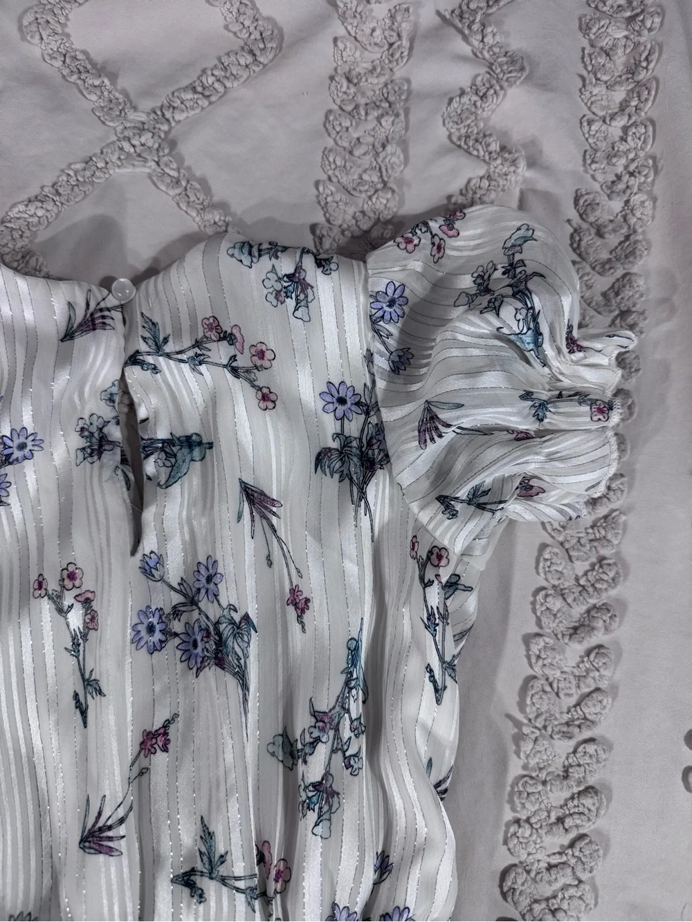 Allison + Audrey White Floral Girls' Casual Wrap Dress